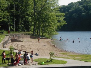 Beach at campground